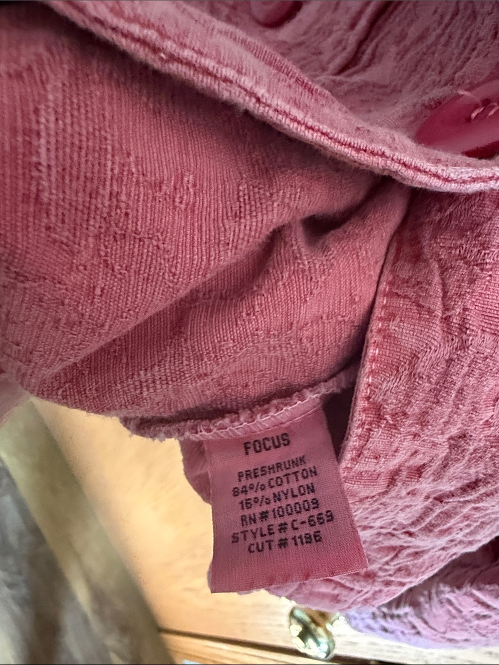 FOCUS Pink Textured Button-Front Blazer Jacket - Picture 5 of 5